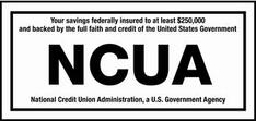 NCUA, National Credit Union Association, a U.S. Government Agency LOGO